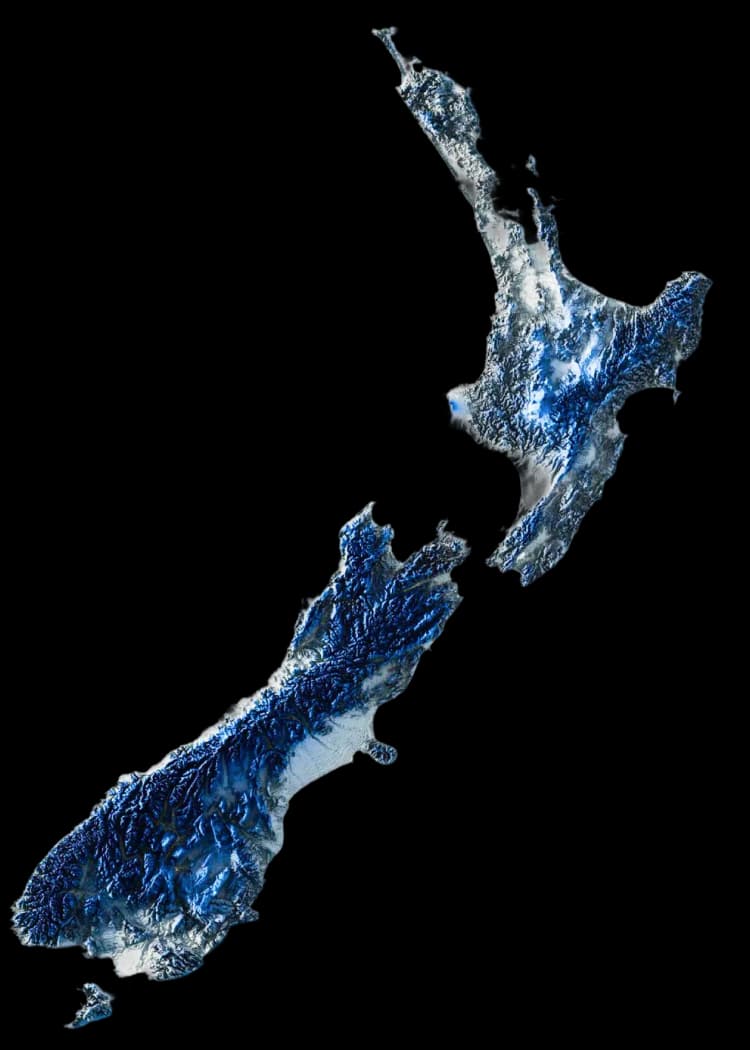 نقشه نیوزلند